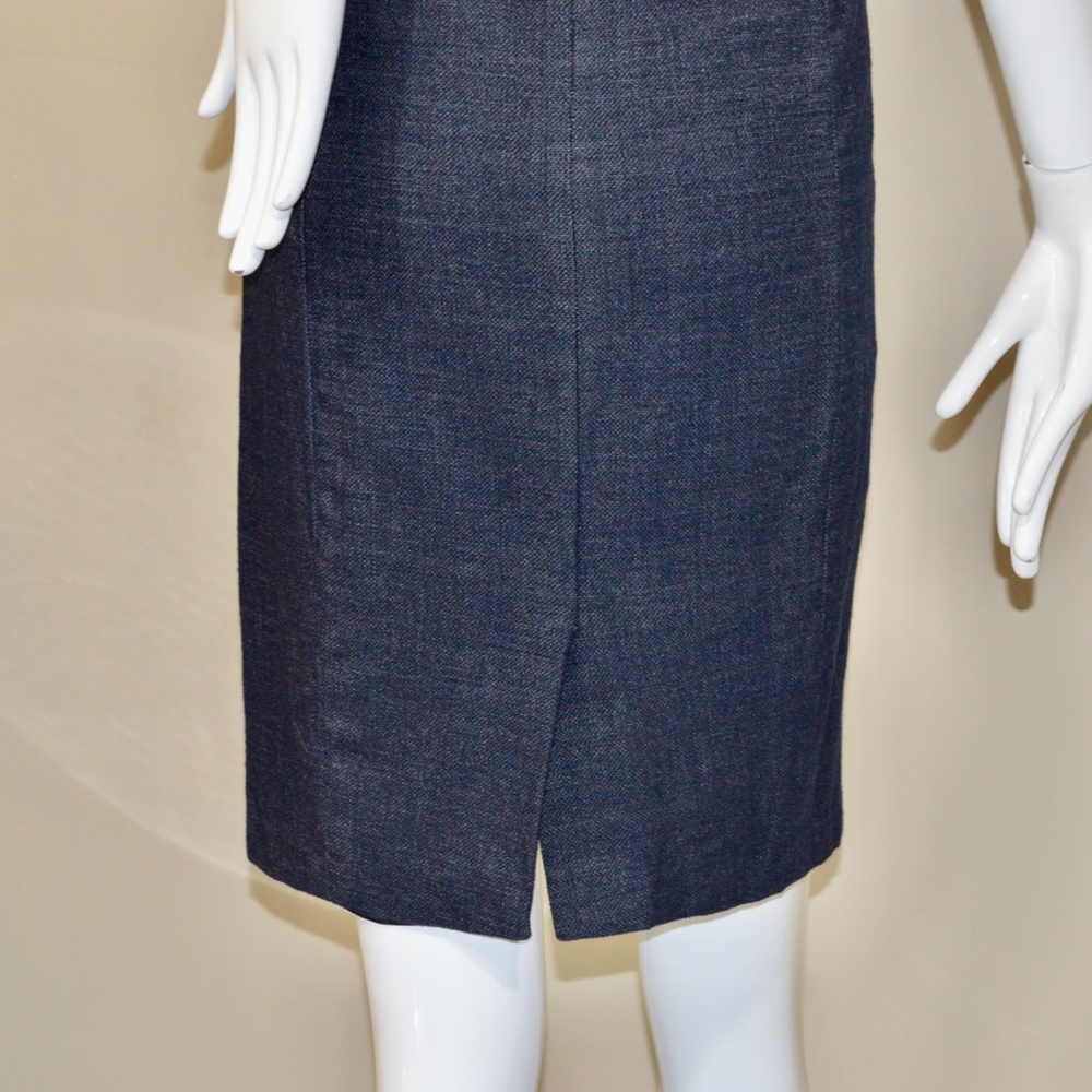 Dark Grey Danuta Virgin Wool Pencil Dress by BOSS Hugo Boss 📏 Size: 4 (Small) | - Picture 10 of 12